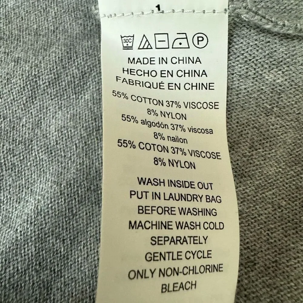 Michael Kors cotton blend sweater tunic size M gray